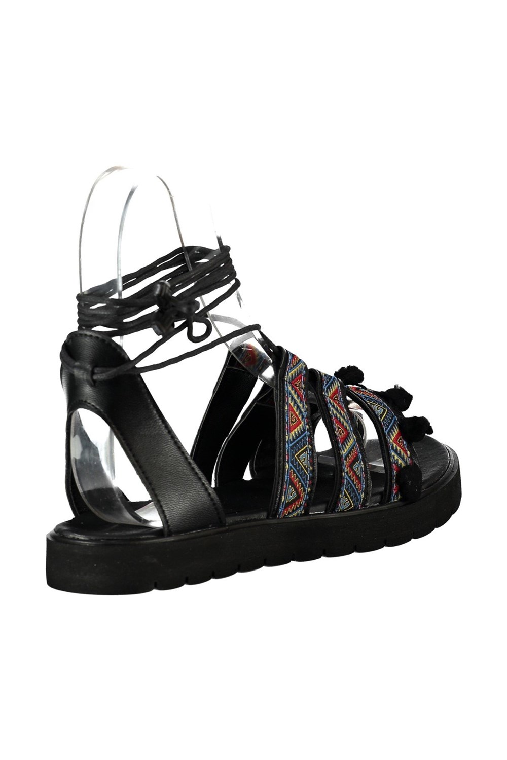 Fox Shoes Siyah Kadın Sandalet 9764050409