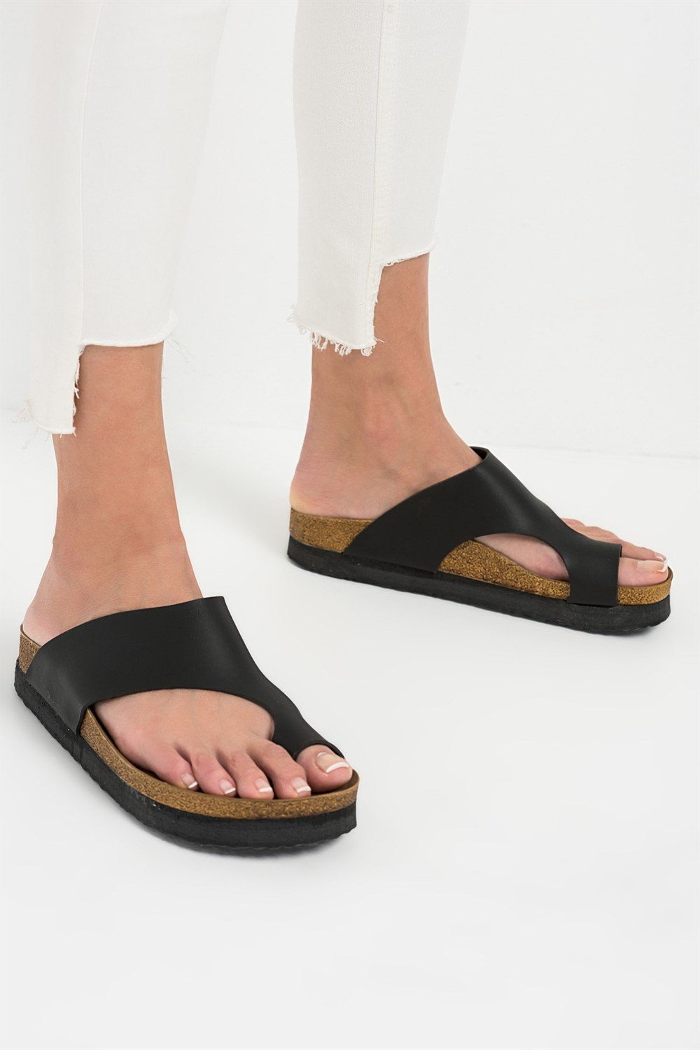 Fox Shoes Siyah Kadın Terlik D777812009