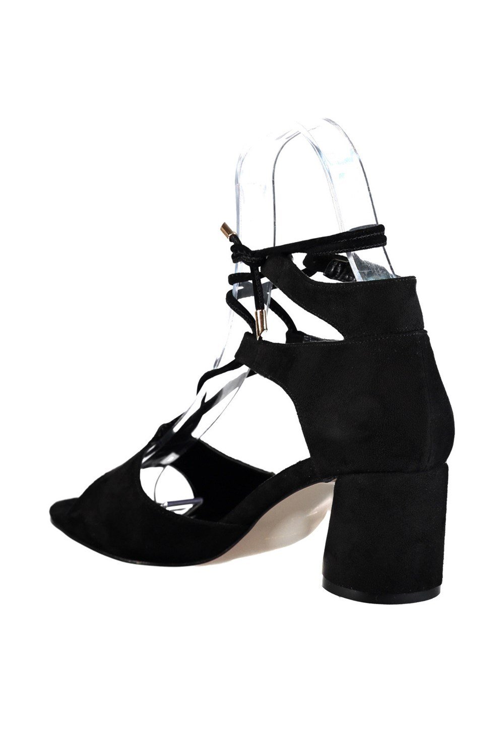 Fox Shoes Siyah Kadın Topuklu Ayakkabı D404132302