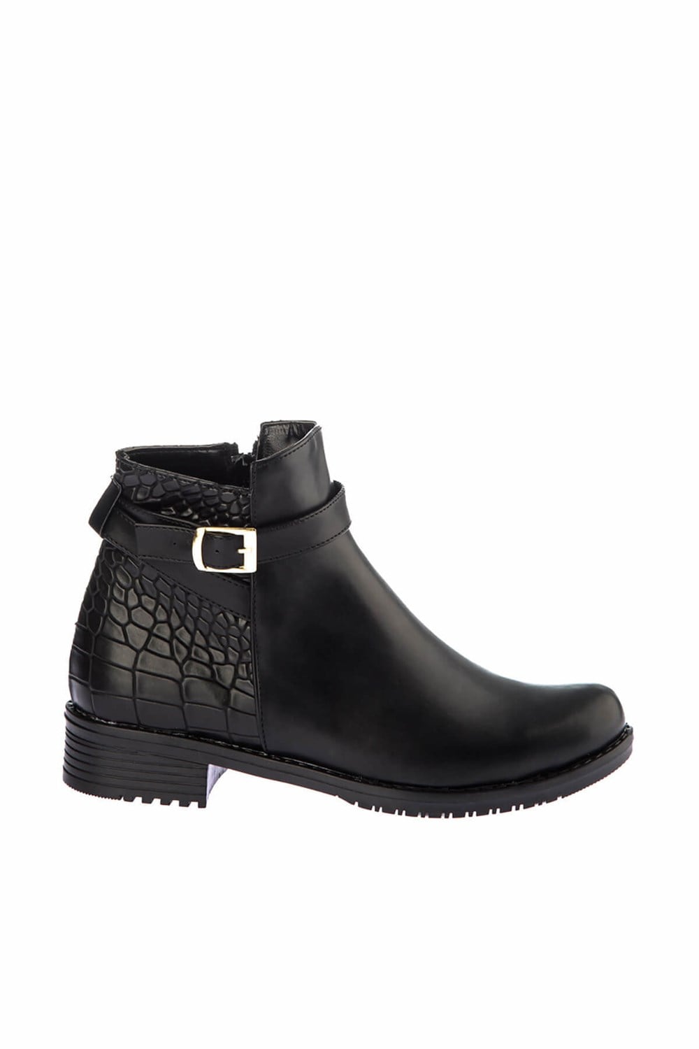 Fox Shoes Siyah Kroko Kadın Bot E726490009