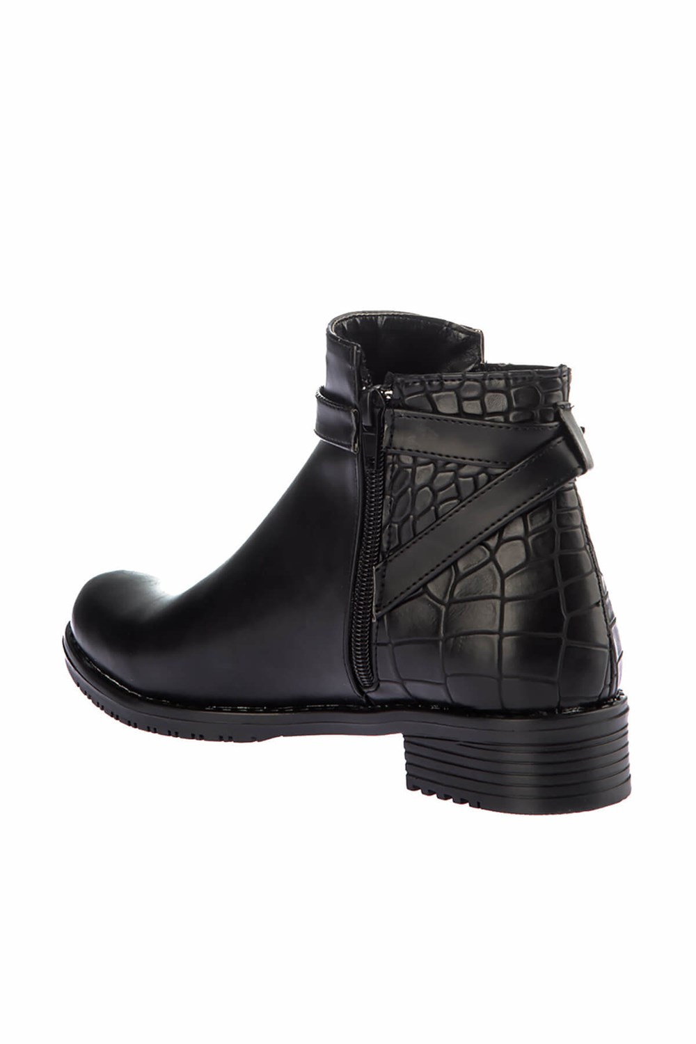 Fox Shoes Siyah Kroko Kadın Bot E726490009