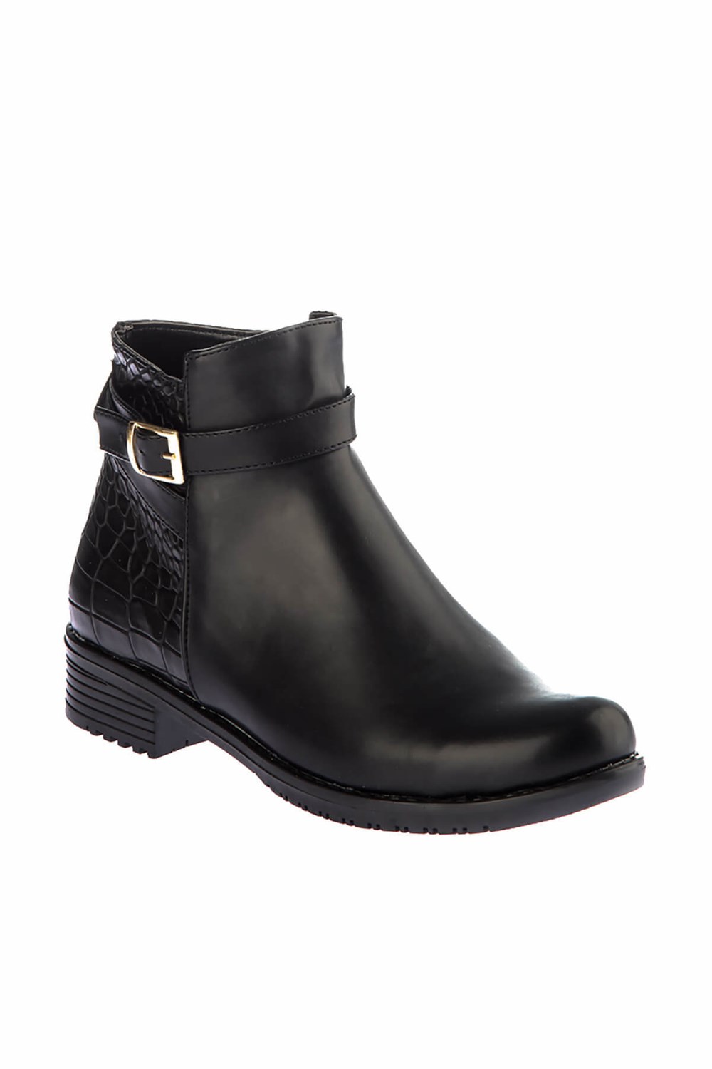 Fox Shoes Siyah Kroko Kadın Bot E726490009