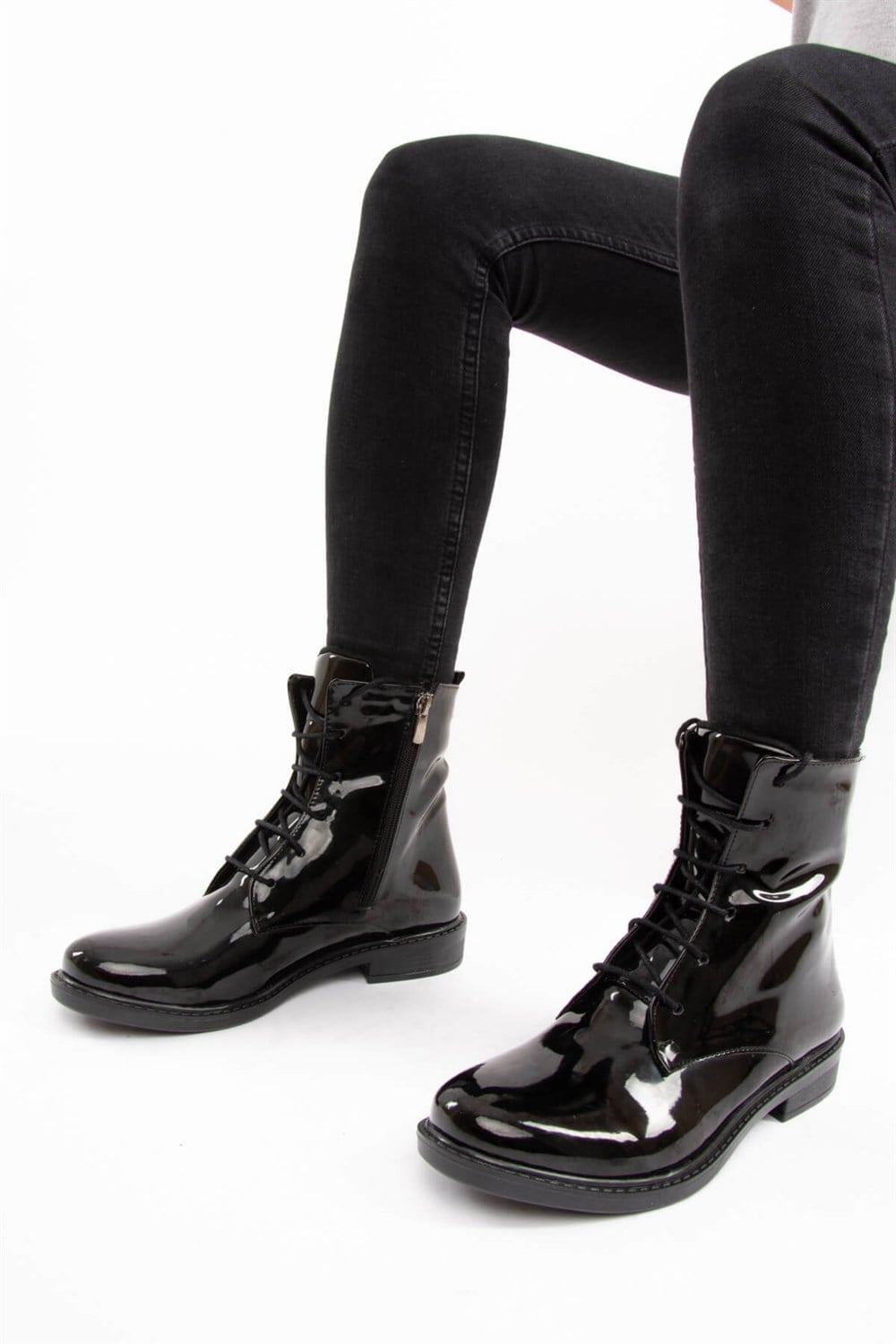 Fox Shoes Siyah Rugan Kadın Bot E425011608