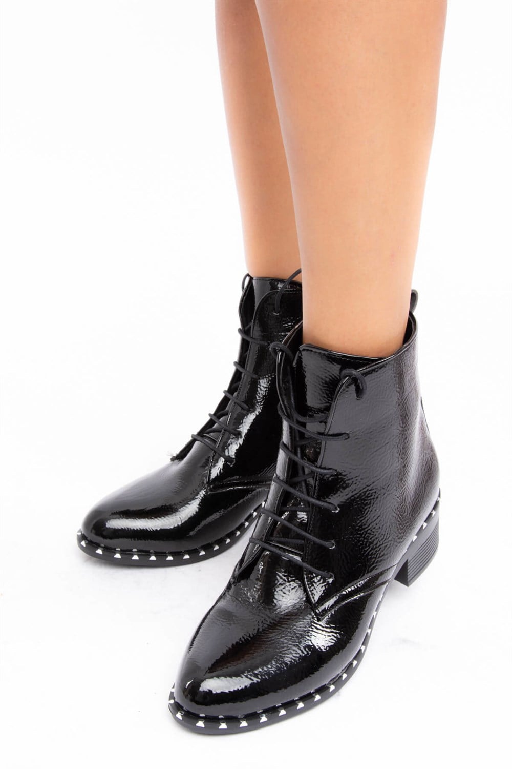 Fox Shoes Siyah Rugan Kadın Bot E641054108