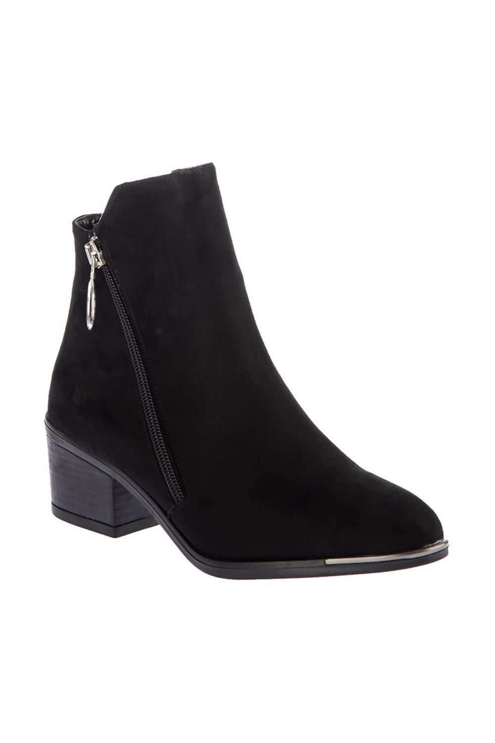 Fox Shoes Siyah Süet Kadın Bot E518875602