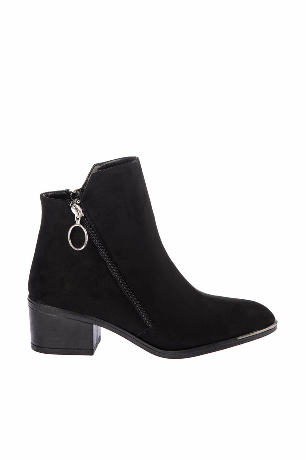 Fox Shoes Siyah Süet Kadın Bot E518875602