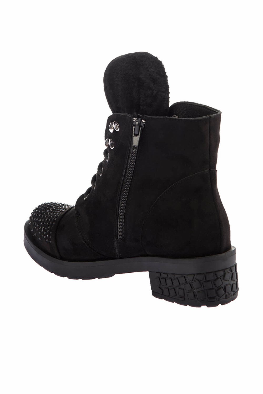 Fox Shoes Siyah Süet Kadın Bot E713053502