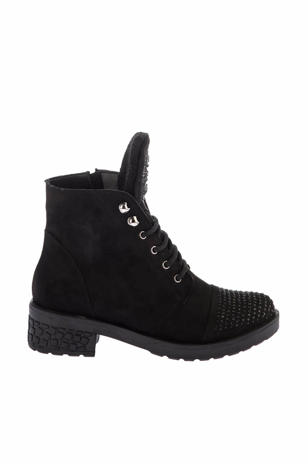 Fox Shoes Siyah Süet Kadın Bot E713053502