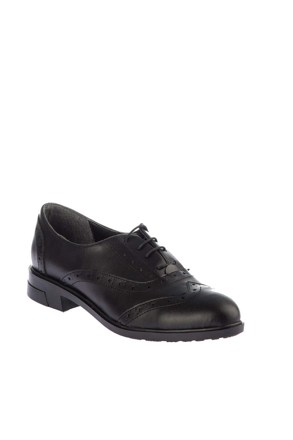 Fox Shoes Siyah Suni Deri Kadın Ayakkabı E288030009