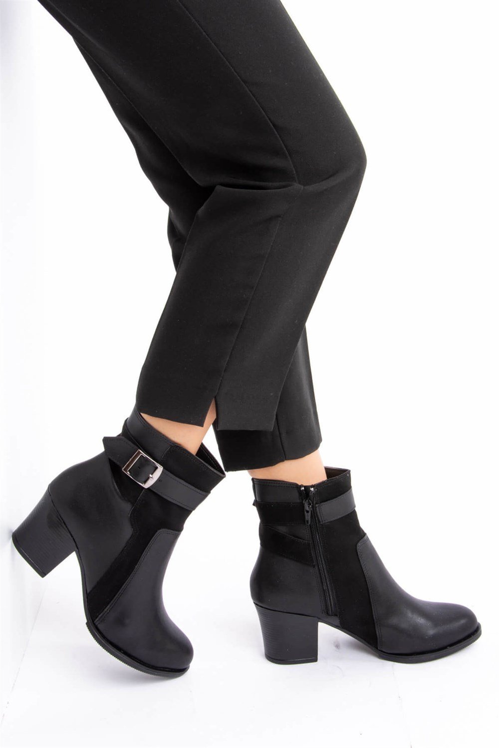 Fox Shoes Siyah Suni Deri Kadın Bot E713052509