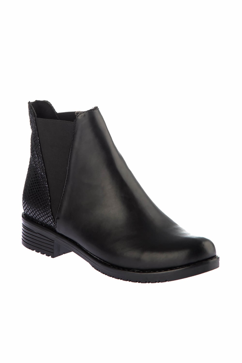 Fox Shoes Siyah Yılan Kadın Bot E726503009