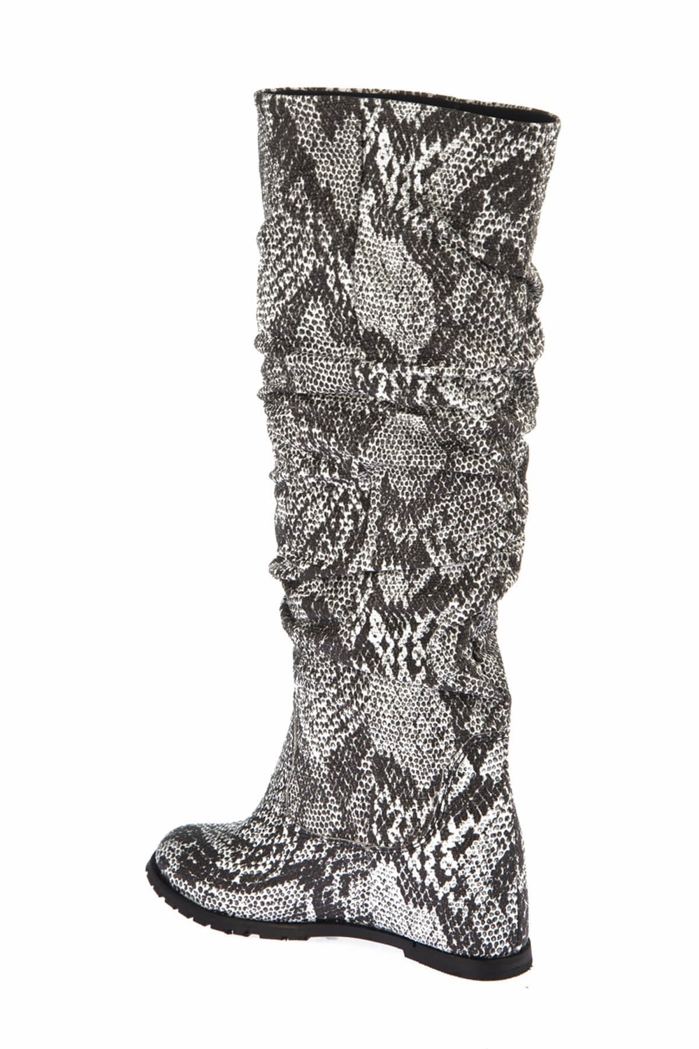 Fox Shoes Siyah/Beyaz Kadın Çizme E735051707