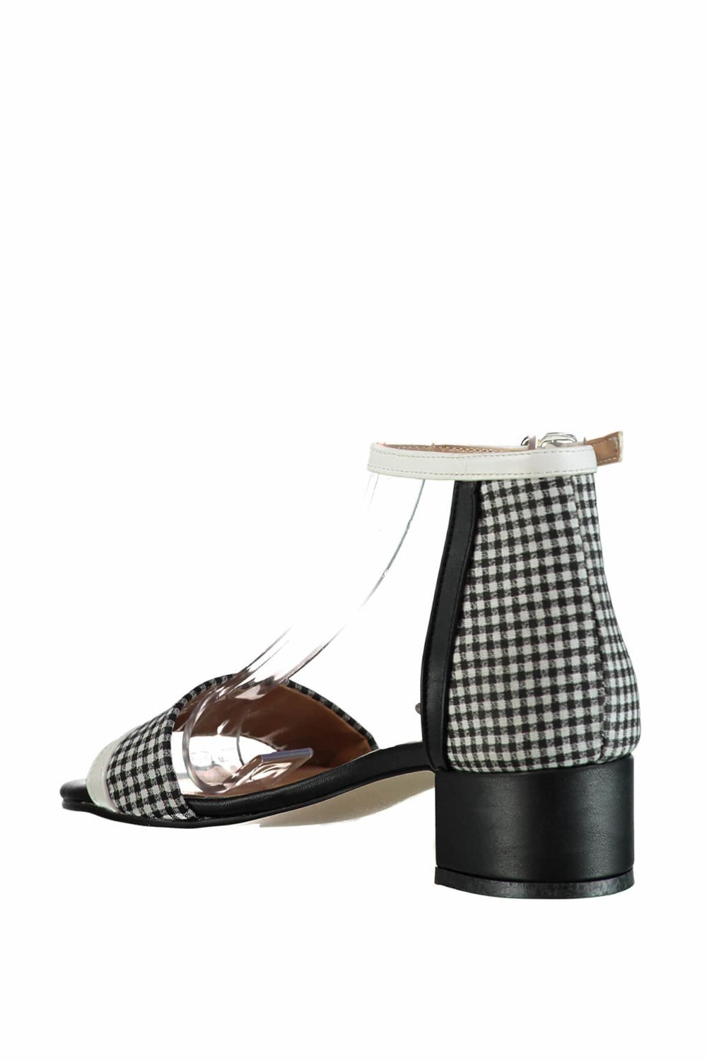 Fox Shoes Siyah/Beyaz Kadın Topuklu Ayakkabı D758282409