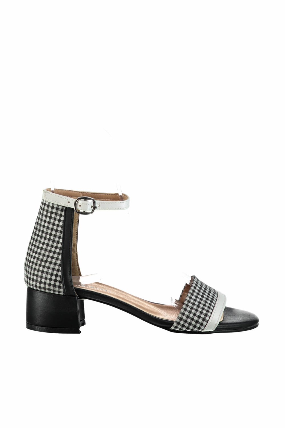 Fox Shoes Siyah/Beyaz Kadın Topuklu Ayakkabı D758282409