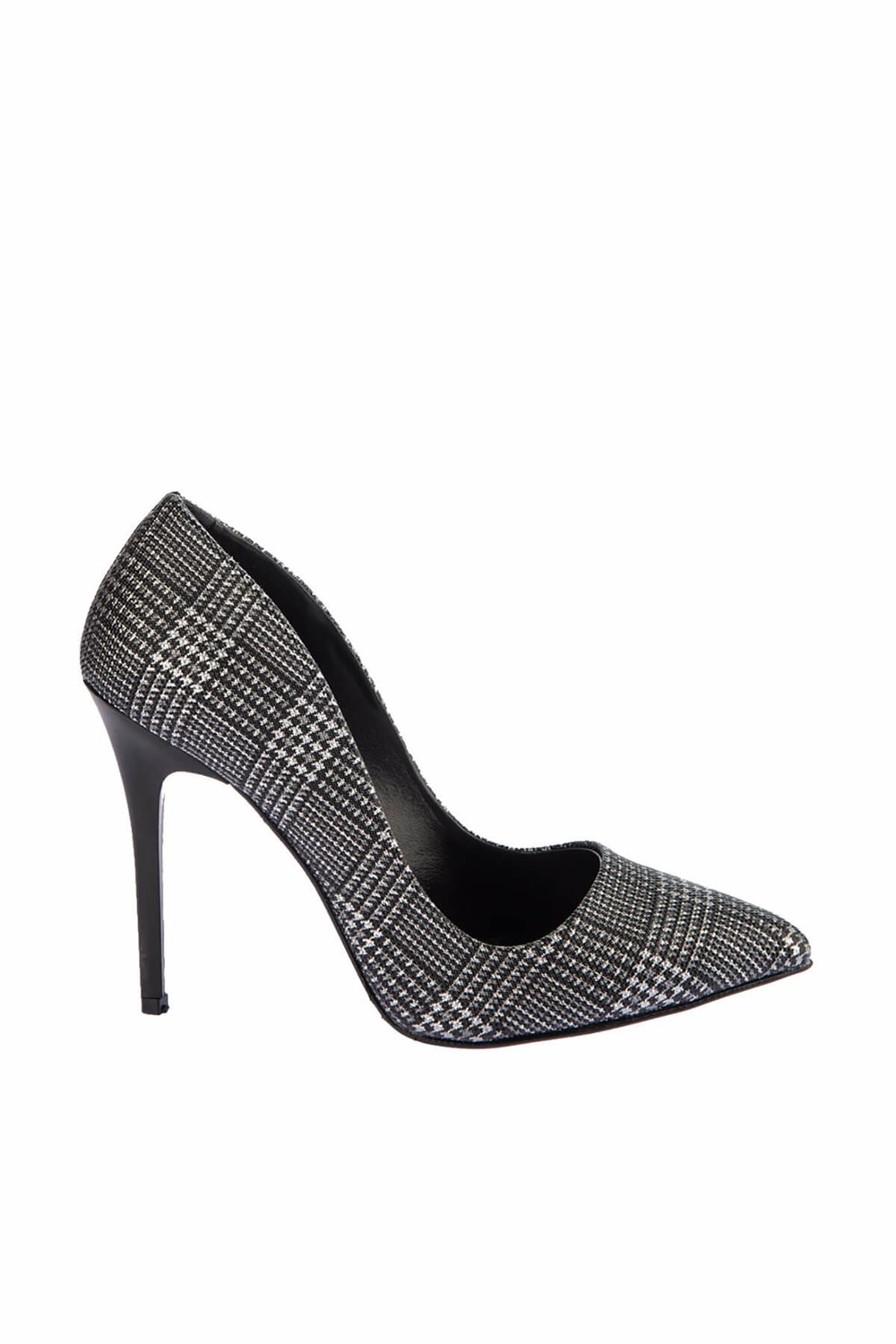 Fox Shoes Siyah/Gri Kadın Topuklu Ayakkabı E340180027