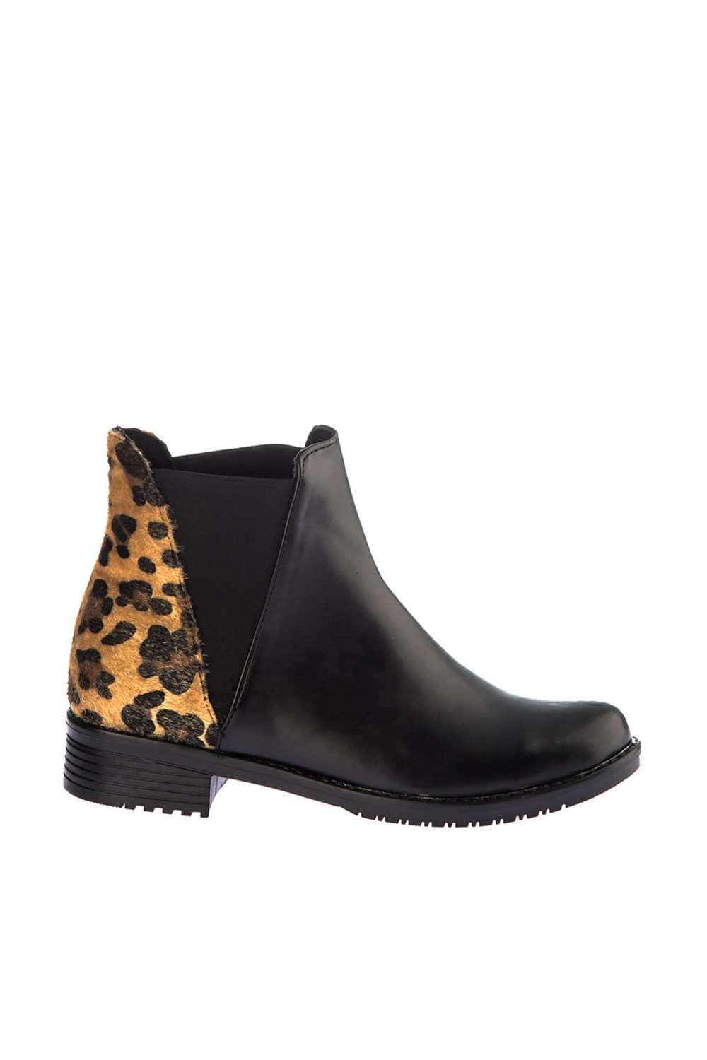 Fox Shoes Siyah/Leopar Kadın Bot E726503009