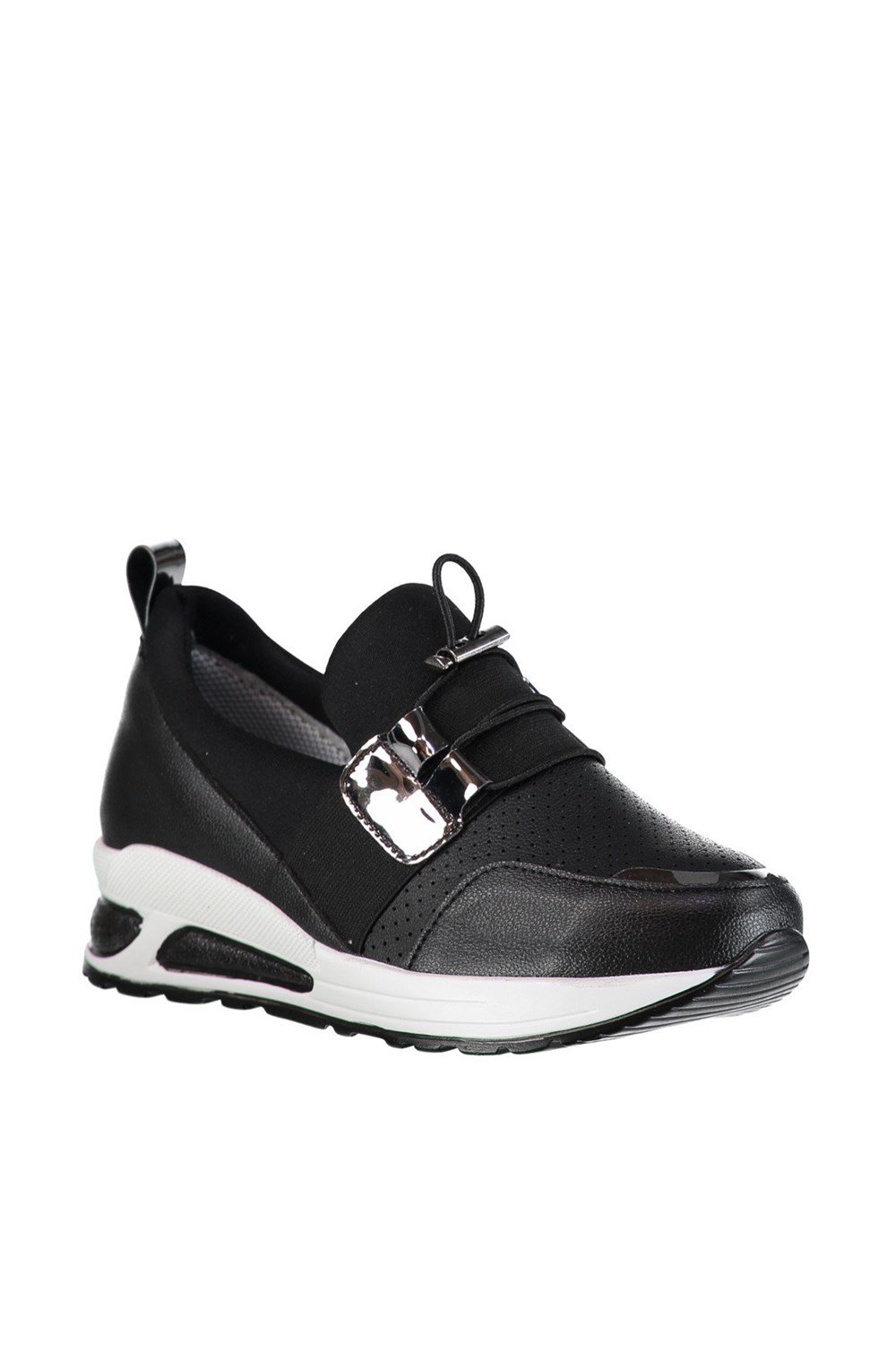 Fox Shoes Siyah/Platin Kadın Sneakers D367000609