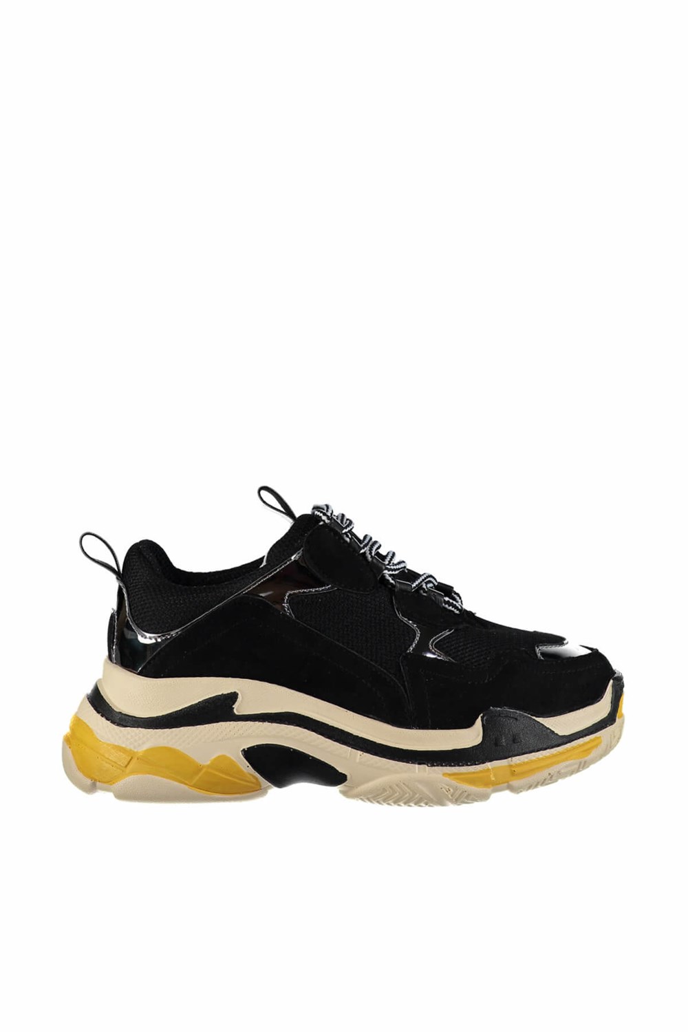 Fox Shoes Siyah/Platin Kadın Sneakers D592410102