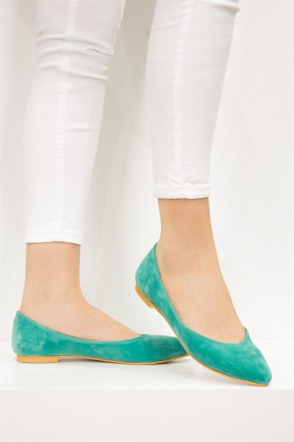 Fox Shoes Su Yeşili Kadın Babet D726460402