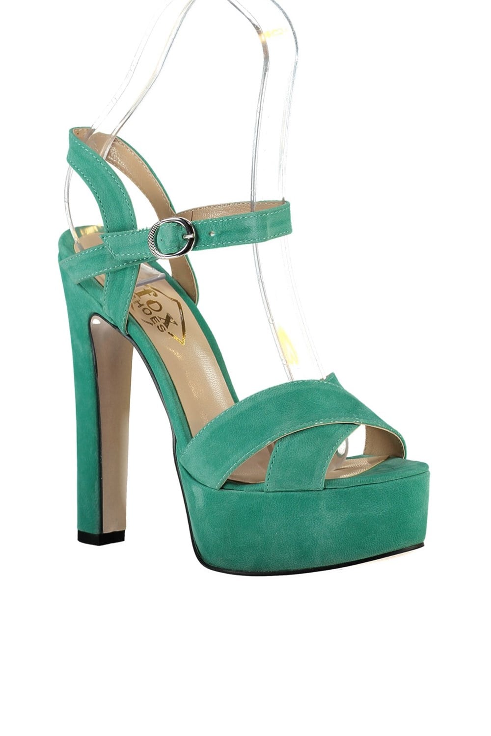 Fox Shoes Su Yeşili Kadın Topuklu Ayakkabı B372465502