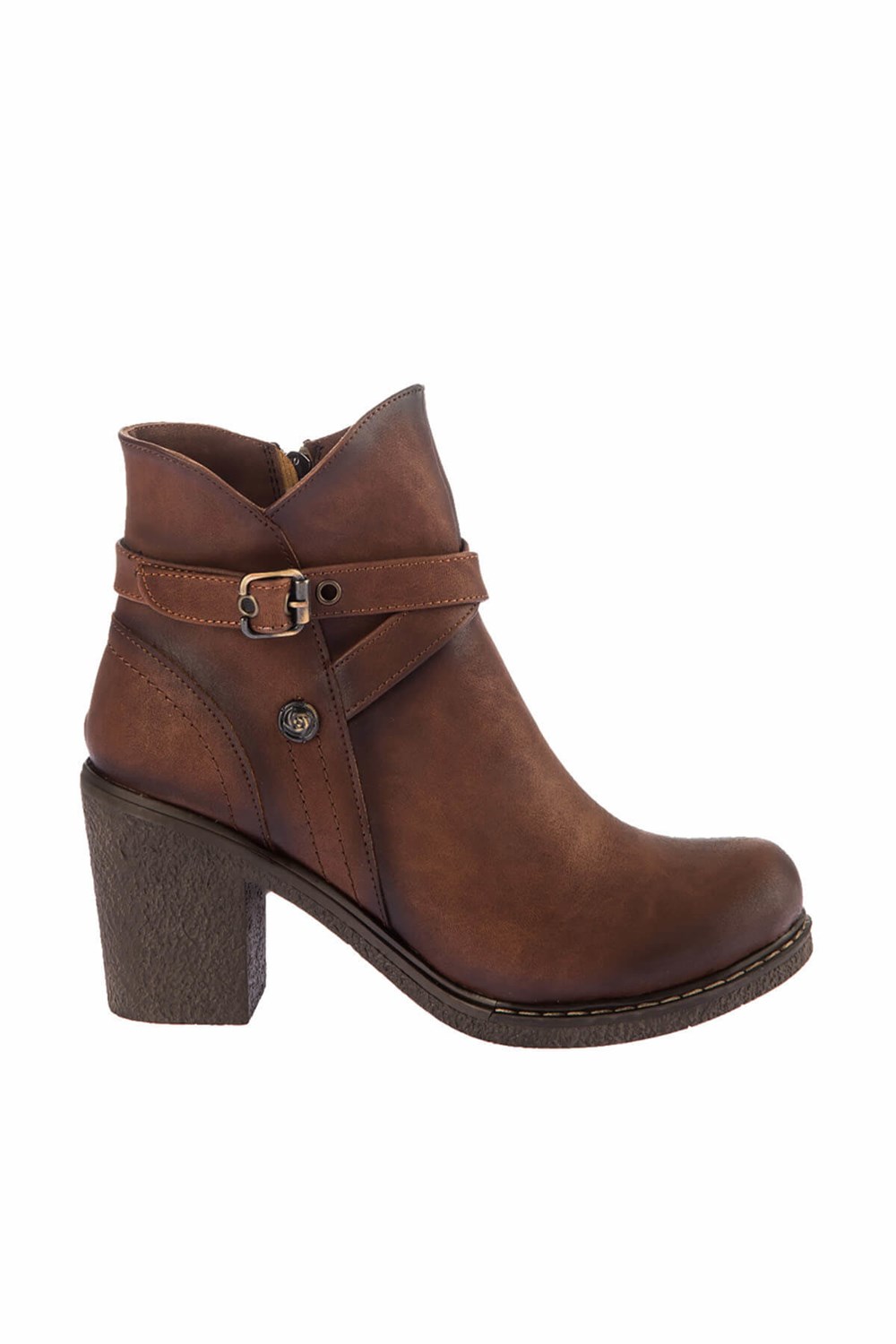 Fox Shoes Taba Suni Deri Kadın Bot A674150709