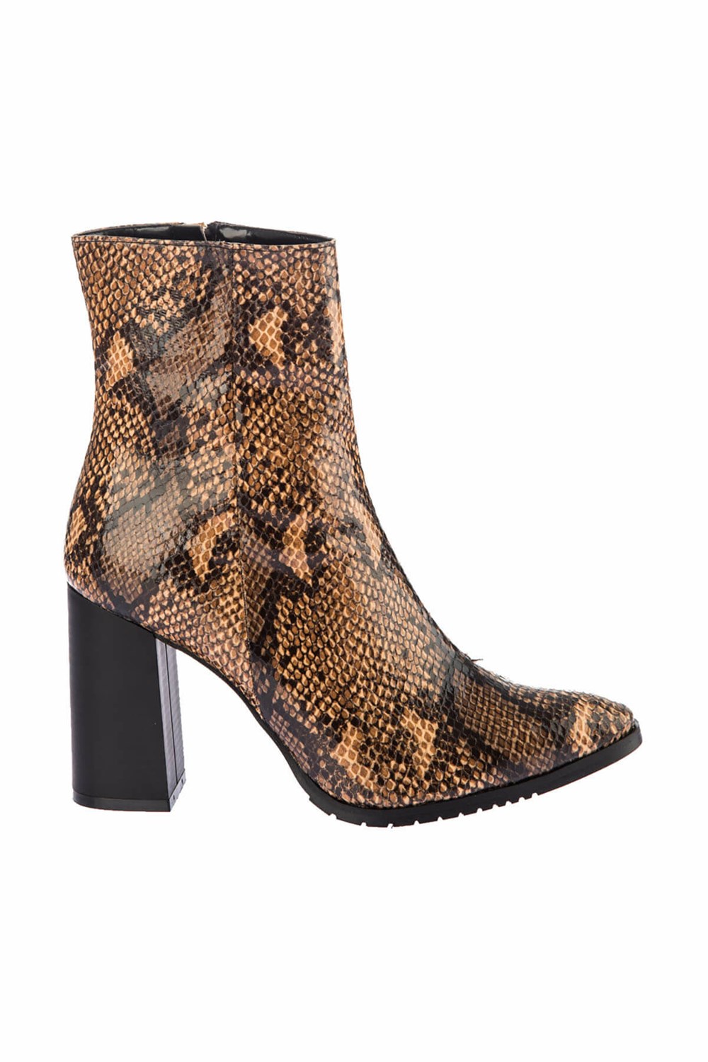 Fox Shoes Taba Yılan Baskı Kadın Bot C654088307