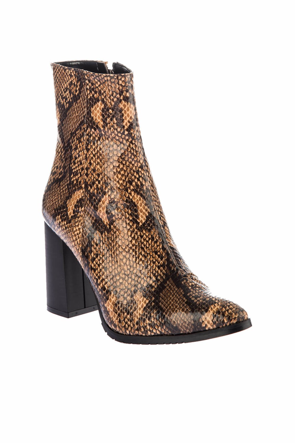 Fox Shoes Taba Yılan Baskı Kadın Bot C654088307