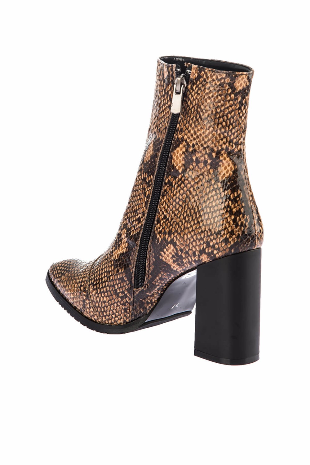 Fox Shoes Taba Yılan Baskı Kadın Bot C654088307
