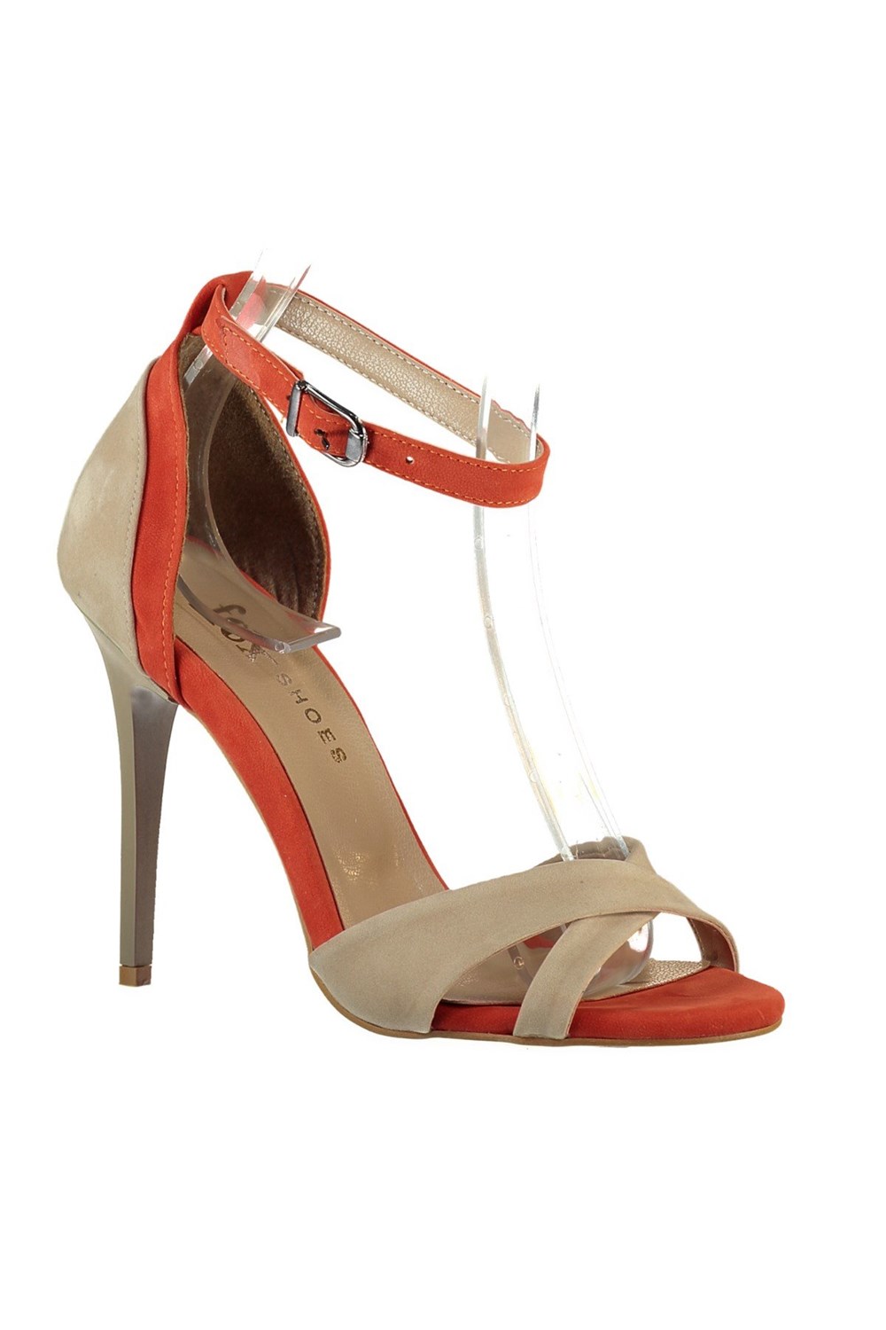 Fox Shoes Ten/Turuncu Kadın Topuklu Ayakkabı B922113802