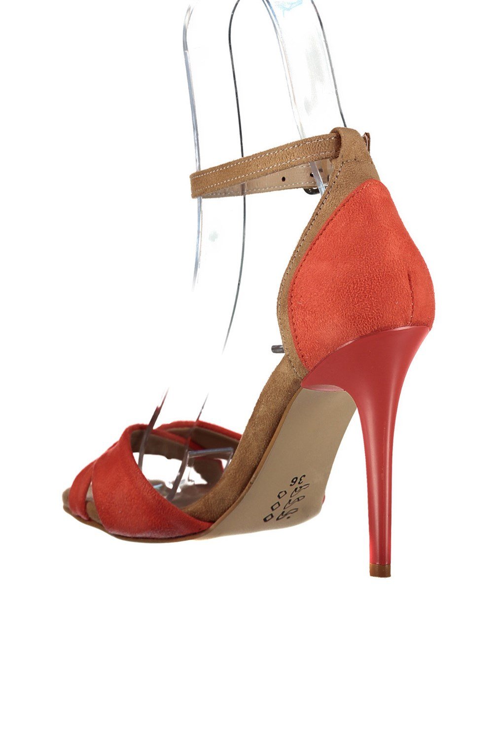 Fox Shoes Turuncu/Camel Kadın Topuklu Ayakkabı B922113802