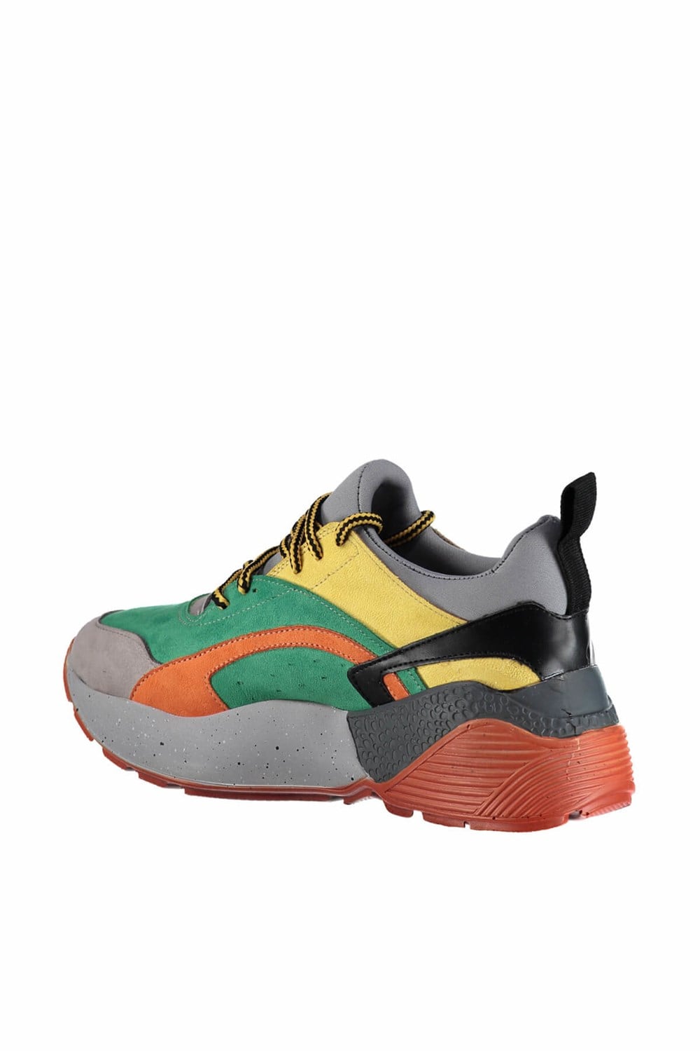 Fox Shoes Turuncu/Gri/Yeşil Kadın Sneakers D592415002