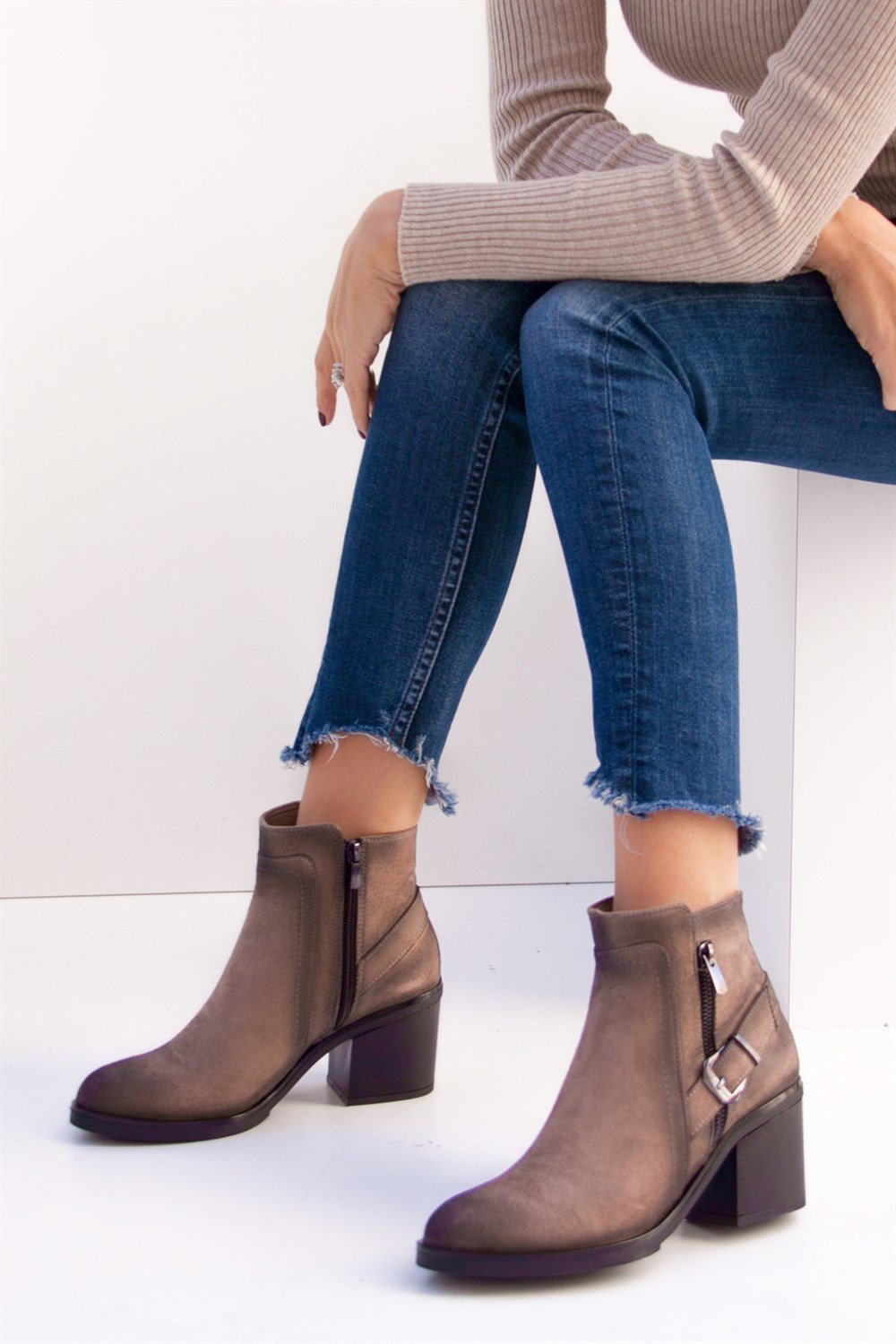 Fox Shoes Vizon Kadın Bot C854010102