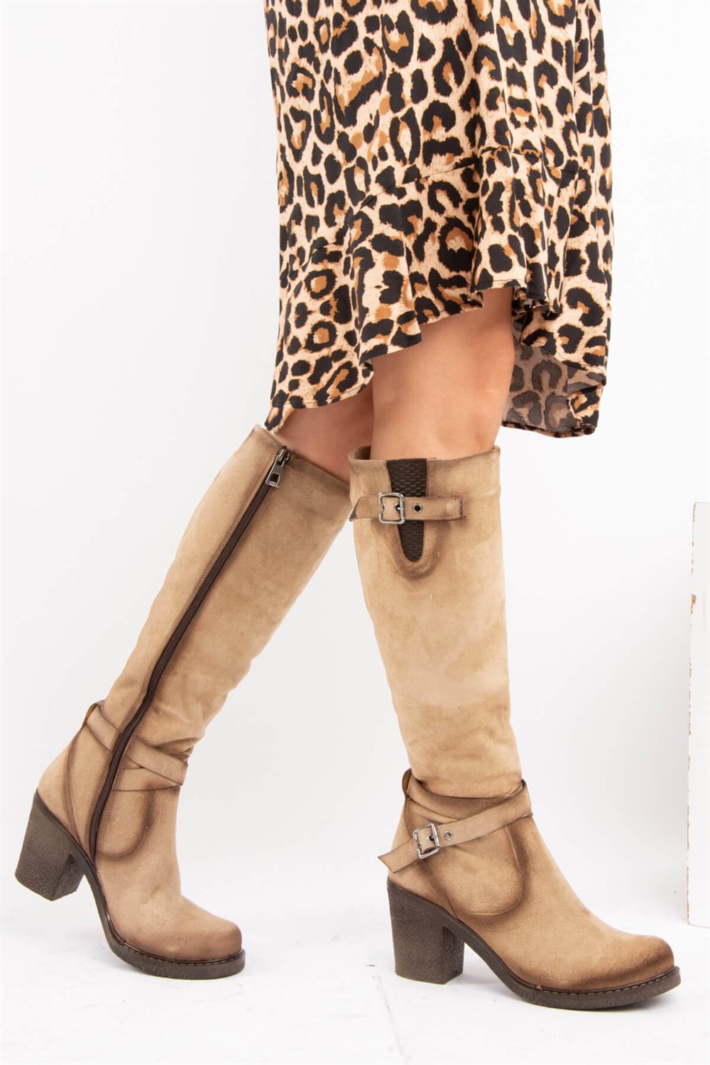 Fox Shoes Vizon Kadın Çizme C674250102