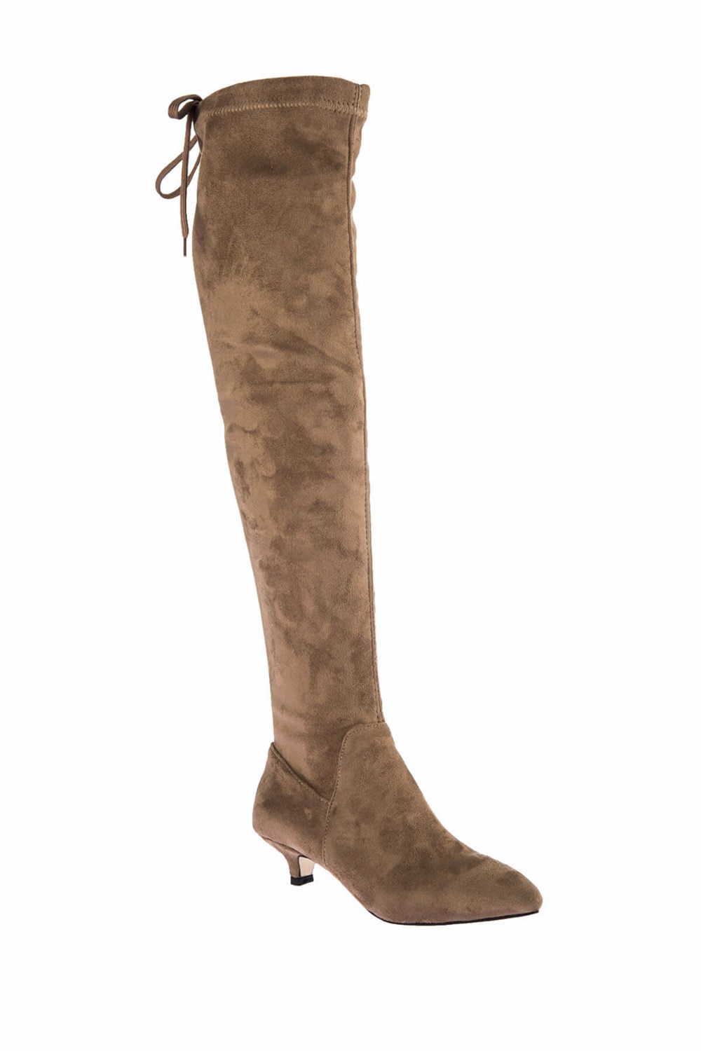 Fox Shoes Vizon Süet Kadın Çizme E860001402