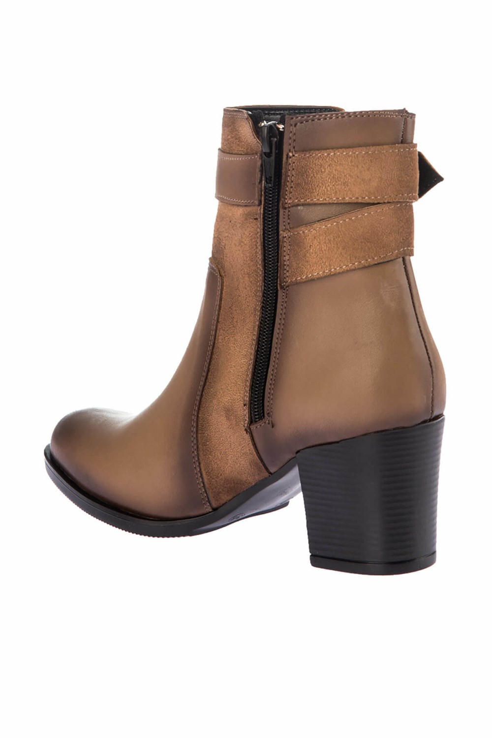 Fox Shoes Vizon Suni Deri Kadın Bot E713052509