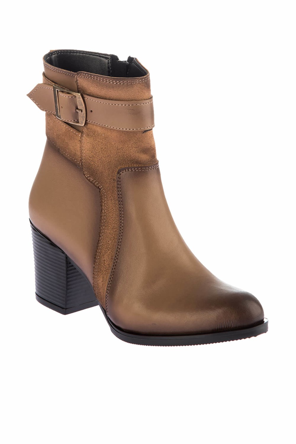 Fox Shoes Vizon Suni Deri Kadın Bot E713052509