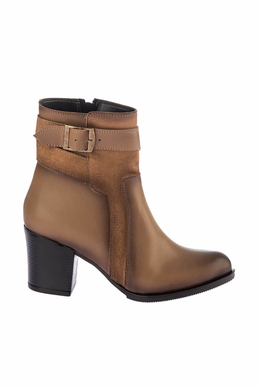 Fox Shoes Vizon Suni Deri Kadın Bot E713052509