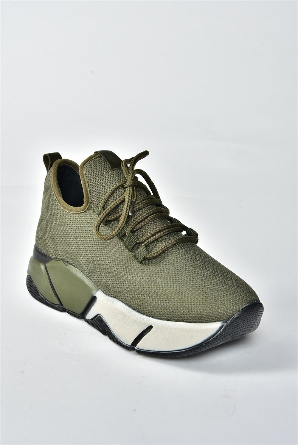 Haki/Haki Kumaş Kalın Tabanlı Kadın Spor Ayakkabı M848440004