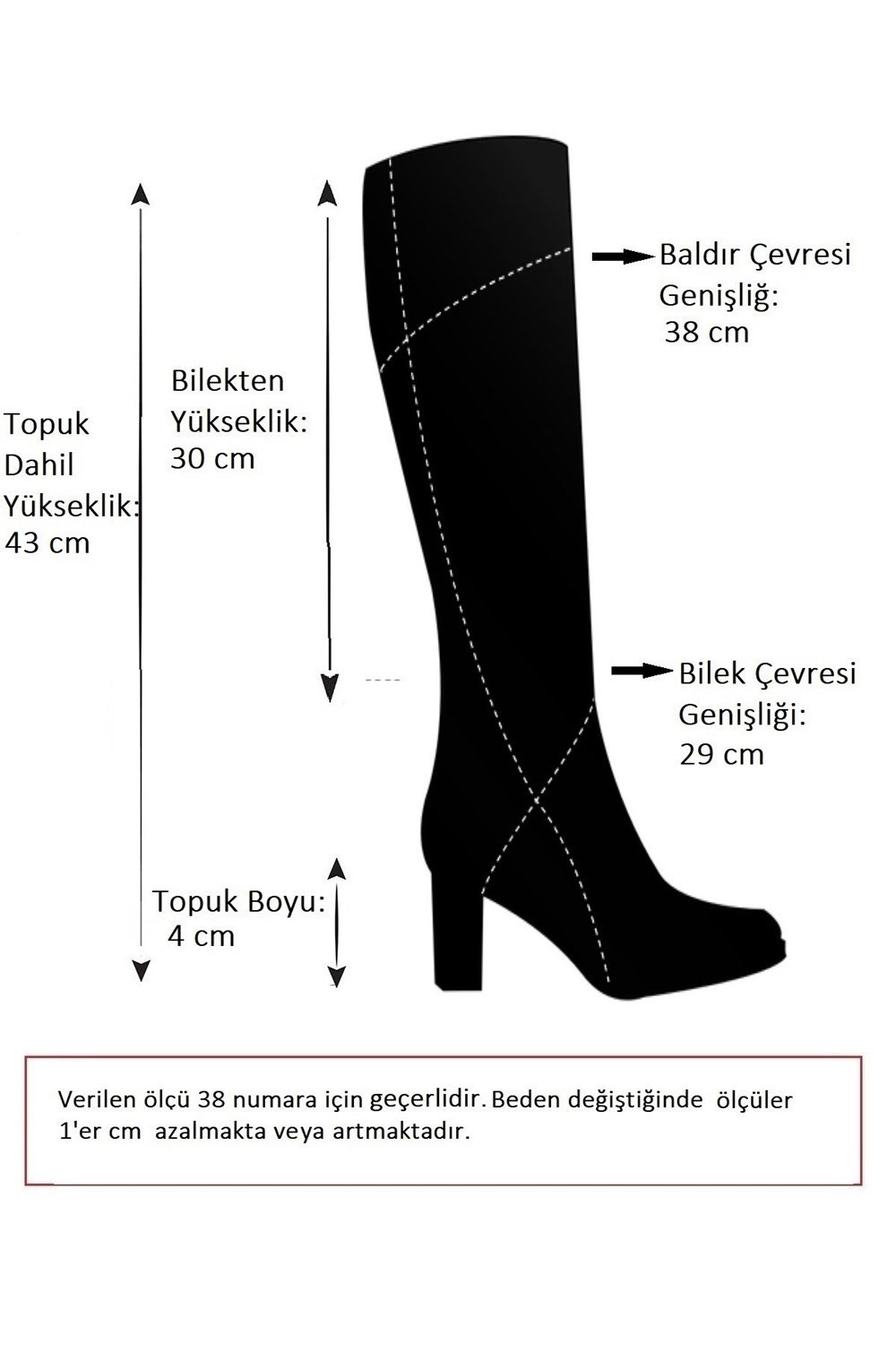 Kahverengi Kısa Topuklu Günlük Kadın Çizme G674240109