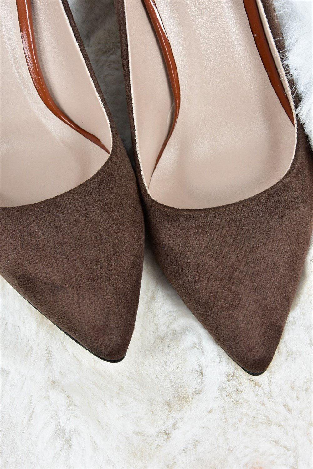 Kahverengi Süet Kadın İnce Topuklu Stiletto L253970002