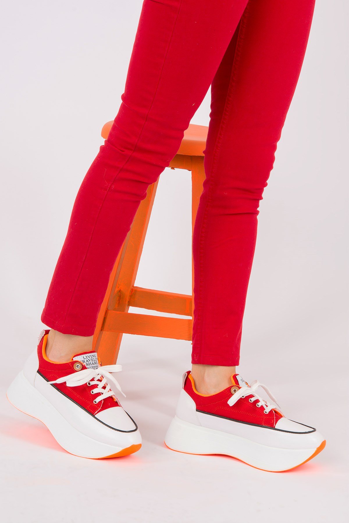 Kırmızı Kadın Sneakers H267053505