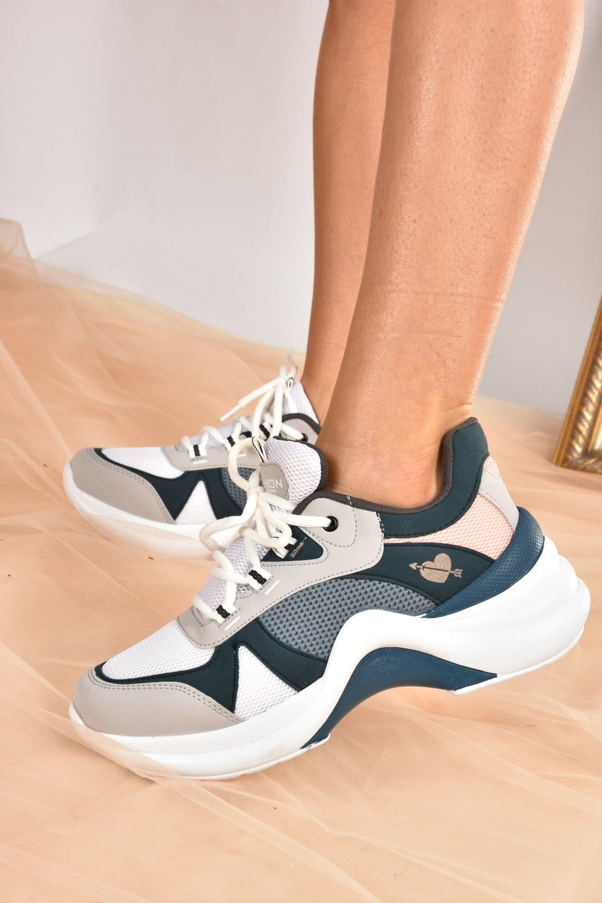 Lacivert/Beyaz Kadın Sneakers K702060109