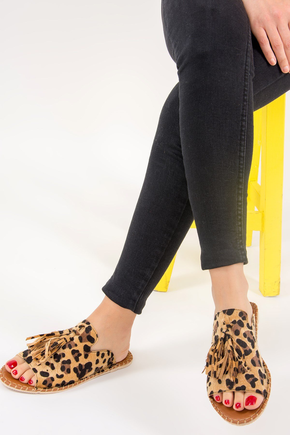 Leopar Kadın Terlik F400148702