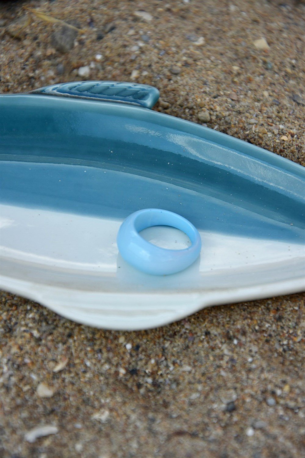 Mavi Oval Akrilik Yüzük KA041048