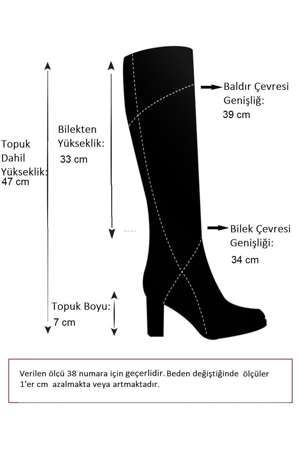 N749204002 Taba Süet Alçak Topuklu Kadın Çizme