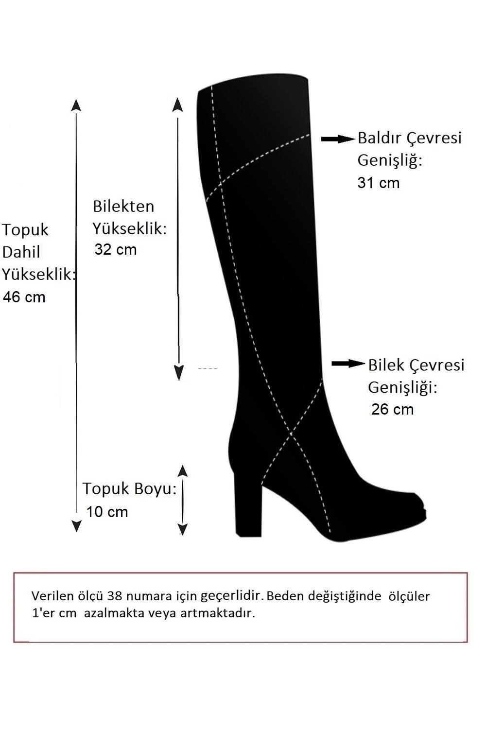 N973444404 Siyah Streç Kumaş Dolgu Topuklu Kadın Çizme