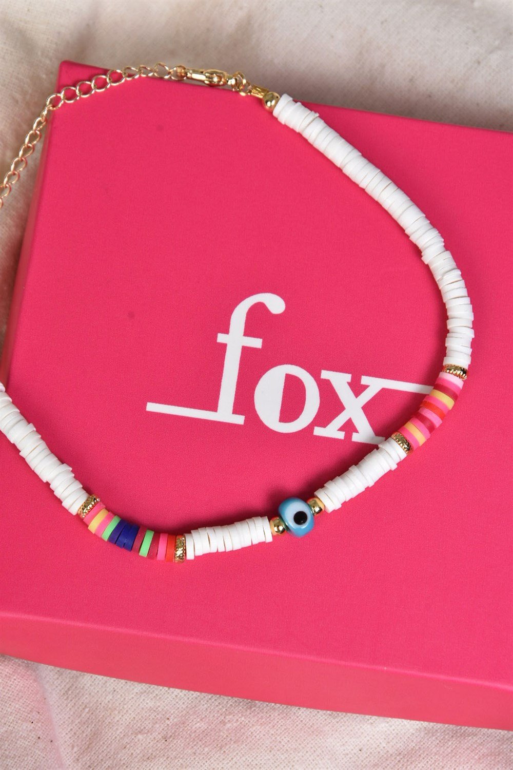 Nazar Boncuk Detaylı Akrilik Makarna Halhal KA021101