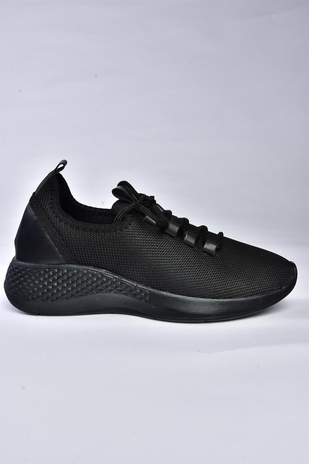 P239200804 Siyah Kumaş Günlük Spor Ayakkabı