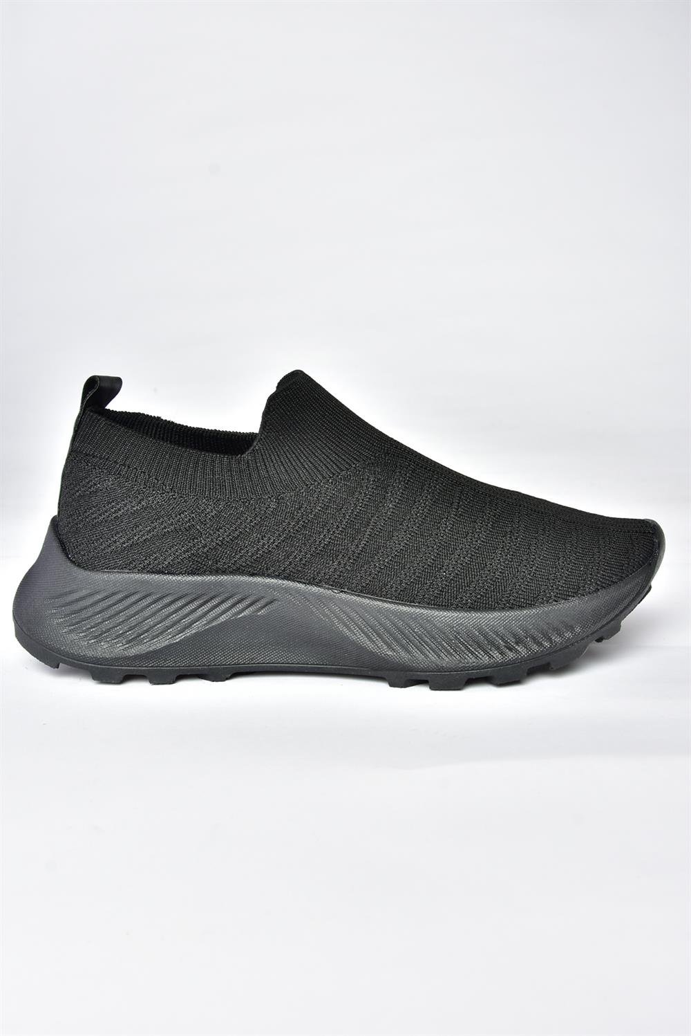P239503304 Siyah Triko Kumaş Kadın Spor Ayakkabı Sneakers