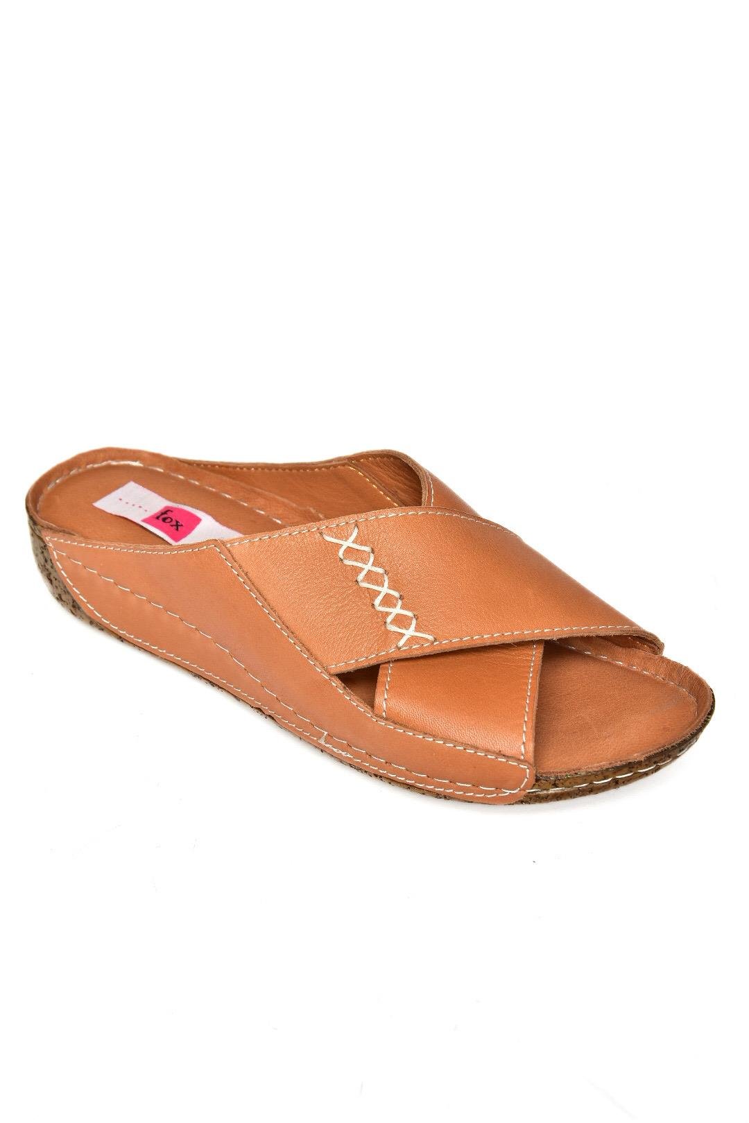 P555091203 Taba Hakiki Deri Comfort Ortopedik Taban Kadın Terlik